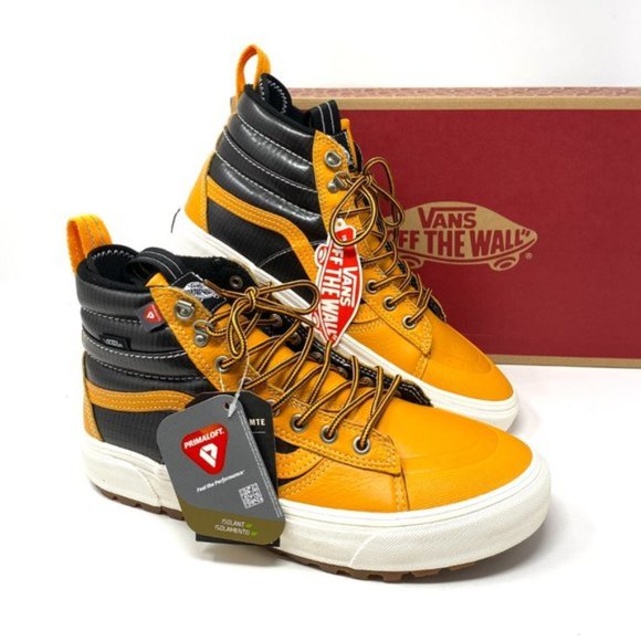 Vans Shoes - Vans SK8-HI MTE 2.0 DX Yellow Apricot Black Winter Boots Womens Size VN0A4P3I2NF